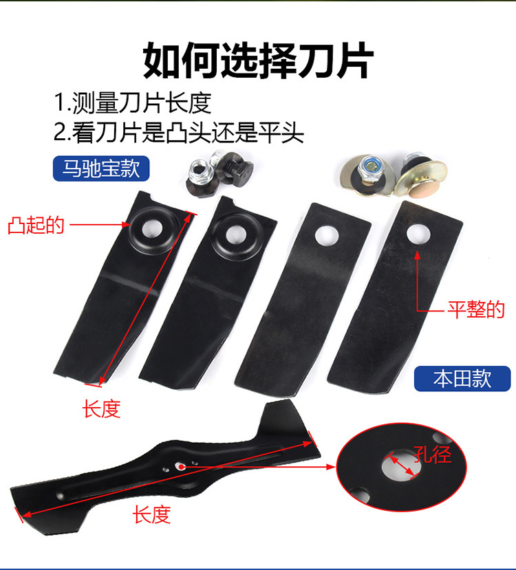 Lawn Mower Accessories Blade Straight Blade Lawn Mower Head Hand Push Lawn Mower Blade Honda Model Marchbao Model
