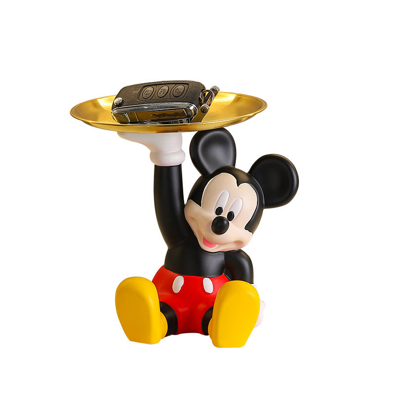 Dibujos animados lindo Mickey en el hogar, marco para llaves, decoración, bandeja de almacenamiento, sala de estar, armario de porche, armario de zapatos, decoración de Mickey Mouse