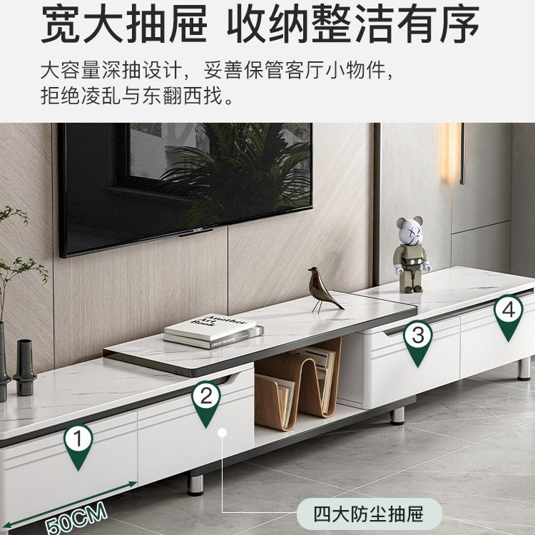 TV gabinete mesa de café combinación simple moderno pequeño apartamento TV gabinete hogar sala de estar Fondo Nórdico pared