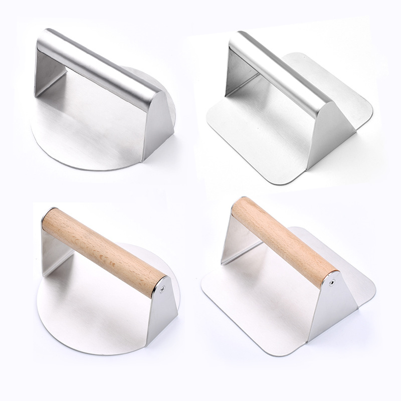 Presión de carne de hamburguesa de acero inoxidable 304 Presión de pastel manual Presión de carne doméstica Presión de carne de carne Presión de carne de hamburguesa