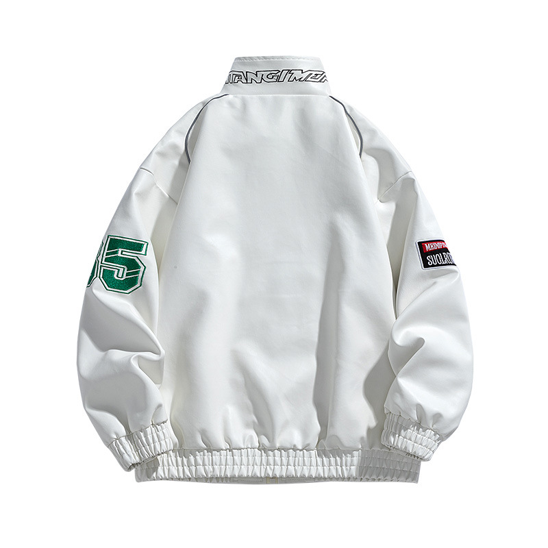 2024 primavera y otoño nuevo hombre chaqueta de cuero PU chaqueta de cuello vertical chaqueta de locomotora chaqueta de cuero para hombre coreano chaqueta de moda delgada