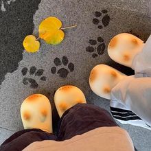 可爱小猫秋冬季棉拖鞋女室内家居保暖加绒防滑防水棉鞋eva外穿猫