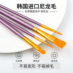 Amazon 10-Piece Plastic Brush Set Macaron Color Oil Painting Brushes Watercolor Pens for Art Beginners