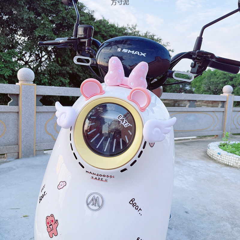 電気自動車ステッカー装飾かわいい装飾耳ヘルメット弓アクセサリー翼アクセサリー小型電気自動車新|undefined