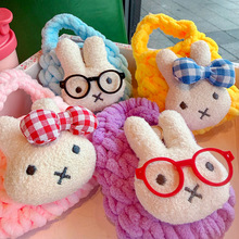 可爱卡通小兔子奶呼呼手提包软萌可爱卡通兔子创意学生零钱包