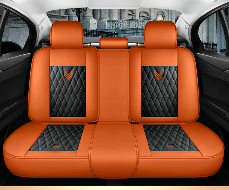 Car Seat Cover New Special Full Surrounding Four Seasons Universal Perforated Breathable Full Leather Winter Car Interior Supplies Seat Cushion