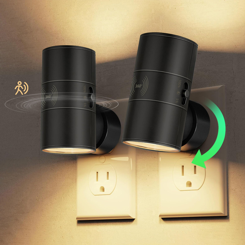 Amazon 180 ° Rotate 360 ° Motion Sensor Night Light Plug-in Wall Lamp LED Ambient Light Dimmable Bedroom Lighting Amazon 180 ° Rotate 360 ° Motion Sensor Night Light Plug-in Wall Lamp LED Ambient Light Dimmable Bedroom Lighting