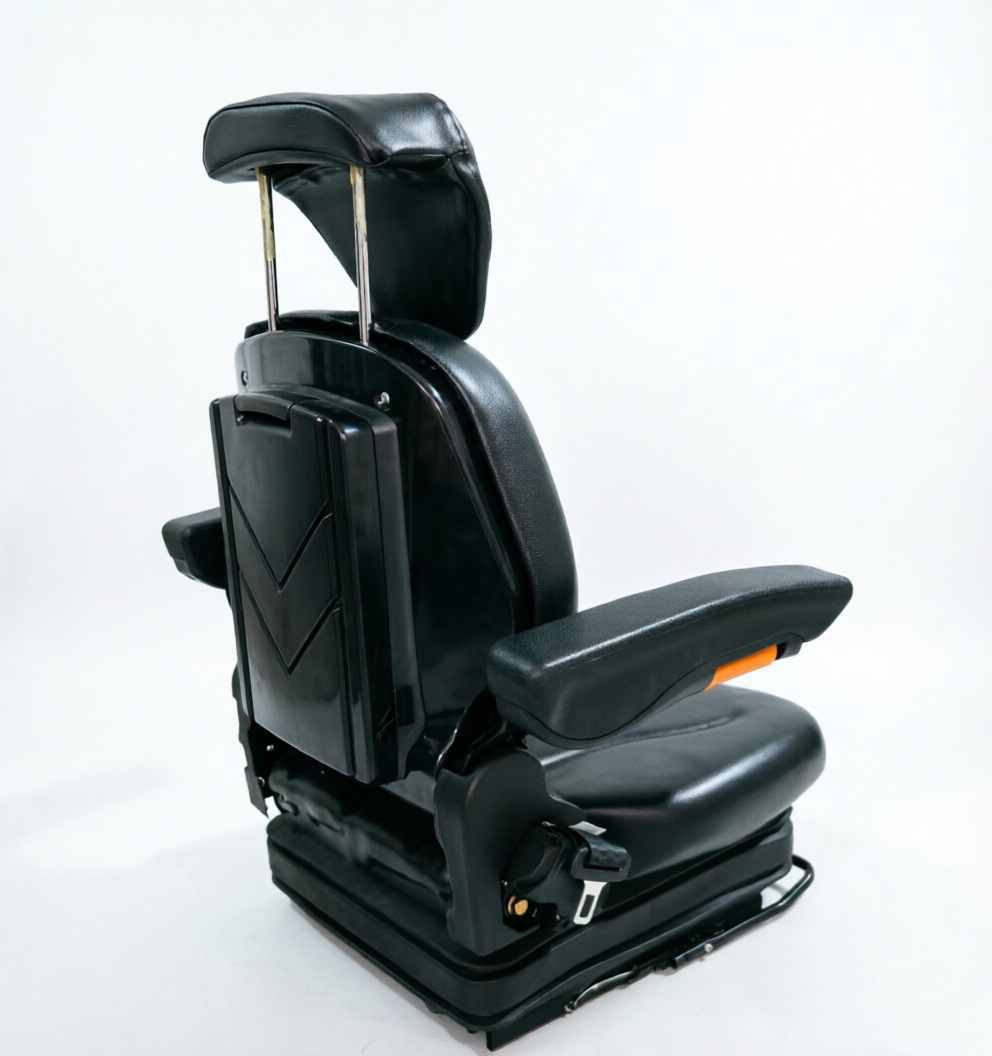 Engineering vehicle mechanical shock-absorbing forklift seat, agricultural machinery seat with sliding rail, high-end universal loading vehicle seat