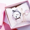 Cute dial, belt, quartz watches, women's watch, Korean style, suitable for import