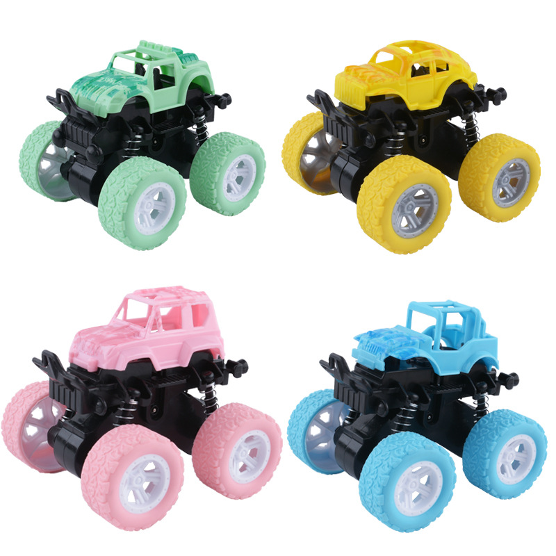 Niños cuatro tracción inercia vehículo todoterreno resistente a la caída acrobacias coches de juguete para niños modelo de automóvil simulación al por mayor