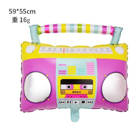 Transfronterizo nuevo micrófono gafas de sol forma película de aluminio globo cantando fuerte tema Fiesta decoración globo