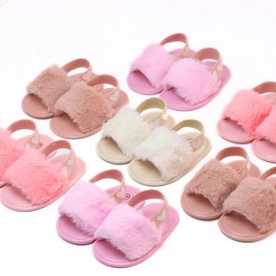 Baby girl winter breathable front shoes cute plush toddler s