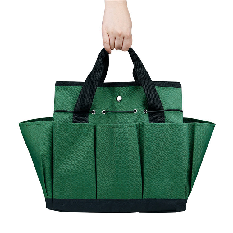 户外墨绿色手提花园园艺修剪工具包园林收纳袋 花园修建工具收纳袋 收纳围裙