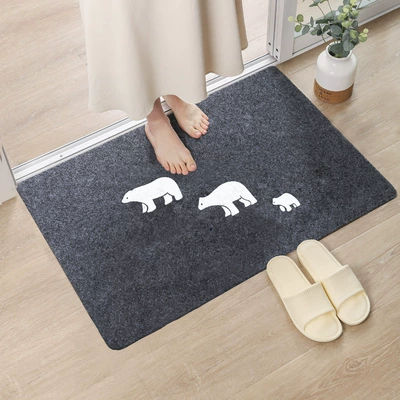 Avtomobil döşəmə paspasları: Foot Mat, Can Be Cut - grey-three-bears-40cm60cm