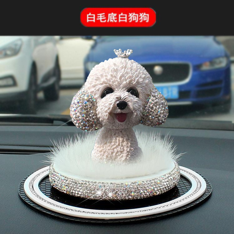 カー用品 インターネットセレブ ボブルヘッド ダイヤモンドがちりばめられたかわいい装飾 車の装飾品 車のインテリアアクセサリー センターコンソールの装飾品 車の女性|undefined