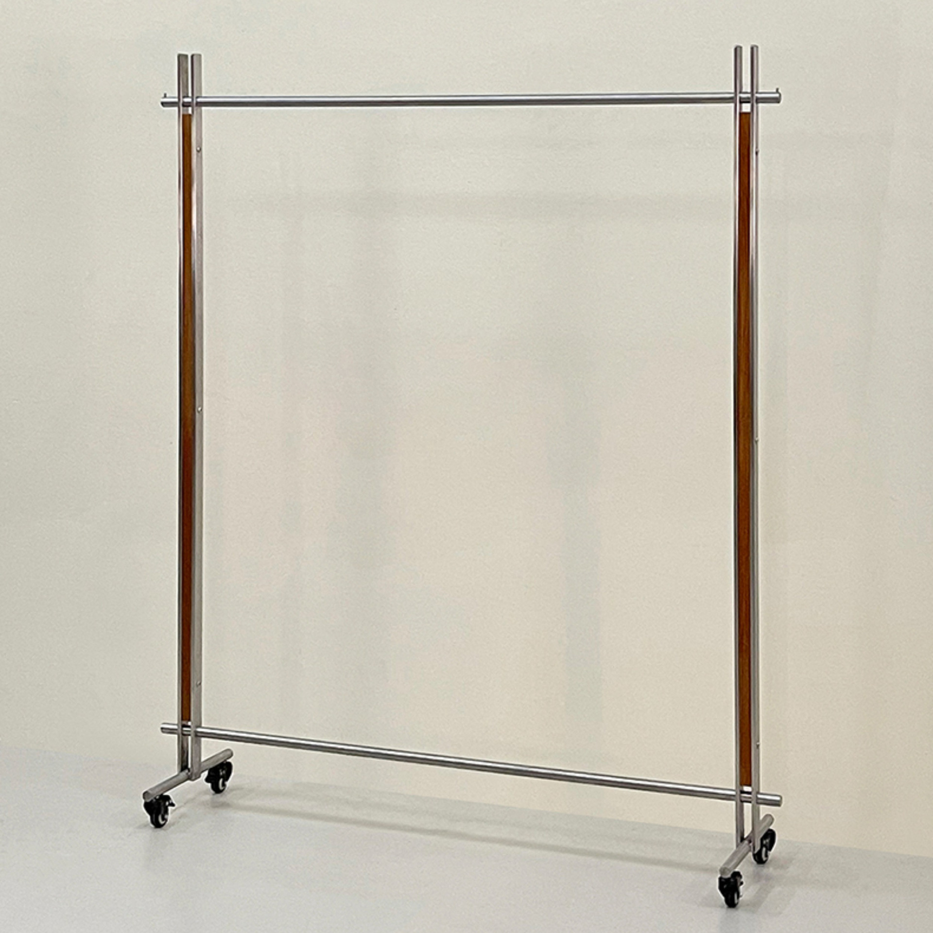 Clothing Store Display Rack Buyer Store Mobile Shelf Stainless Steel Floor-Standing Clothes Rack Women's Clothing Store Live Broadcast Room Clothes Rack