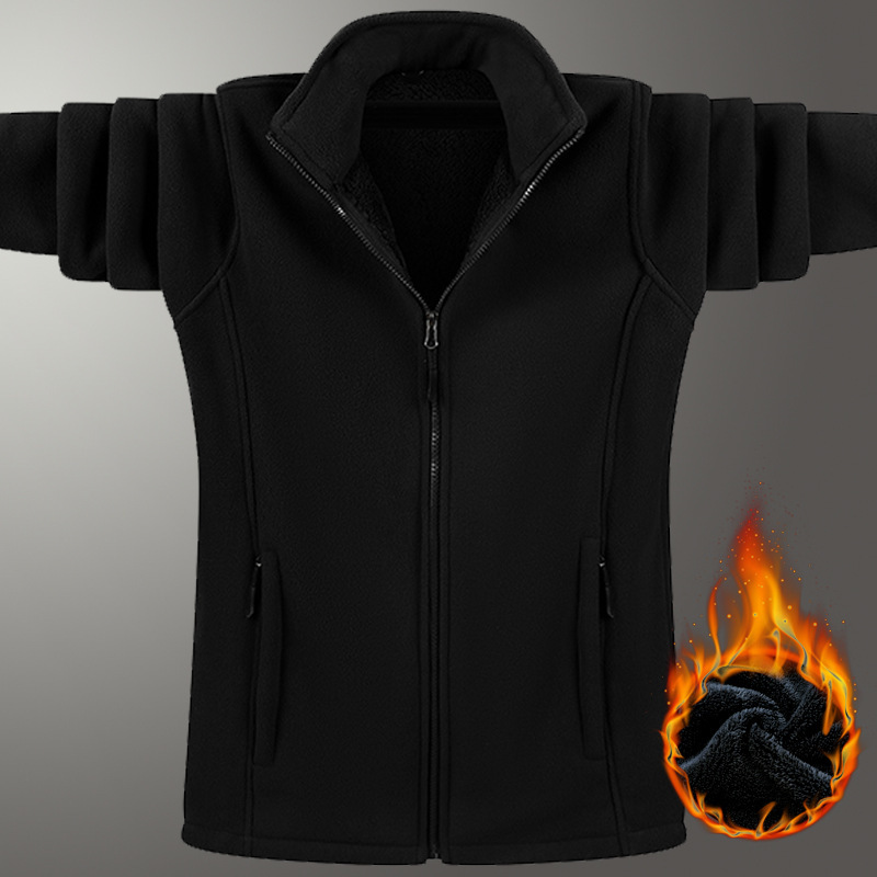 Autumn and Winter Cashmere Men's Sweatshirt Large Size Loose Cardigan Fleece Fleece-Lined Winter Warm Polar Fleece for Men Autumn and Winter Cashmere Men's Sweatshirt Large Size Loose Cardigan Fleece Fleece-Lined Winter Warm Polar Fleece for Men