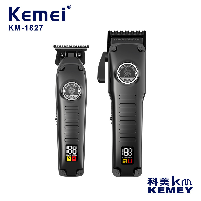 科美/KEMEIの新型の専門の電気推子の理髪はセットの液晶のデジタル表示のコイルのモーターを切って理髪器を切ります。|undefined