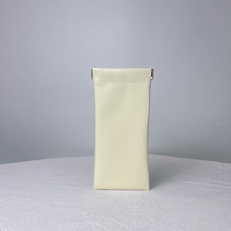 Bolsa de almacenamiento de gafas Gafas de sol portátiles antipresión Gafas de sol Cerrado automático Caja de almacenamiento de metralla Bolsa de almacenamiento de ojos Mujer