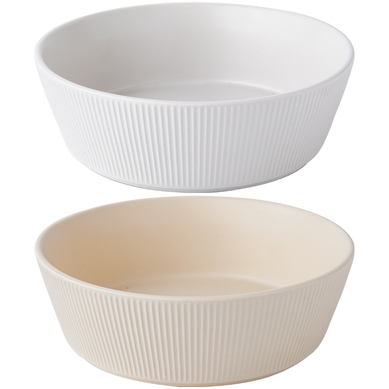 Xiaoyi Niebla en relieve textura ultra práctica tazón de verduras retrógrado tazón de cerámica tazón de ensalada personalidad simple y profunda exportación transfronteriza