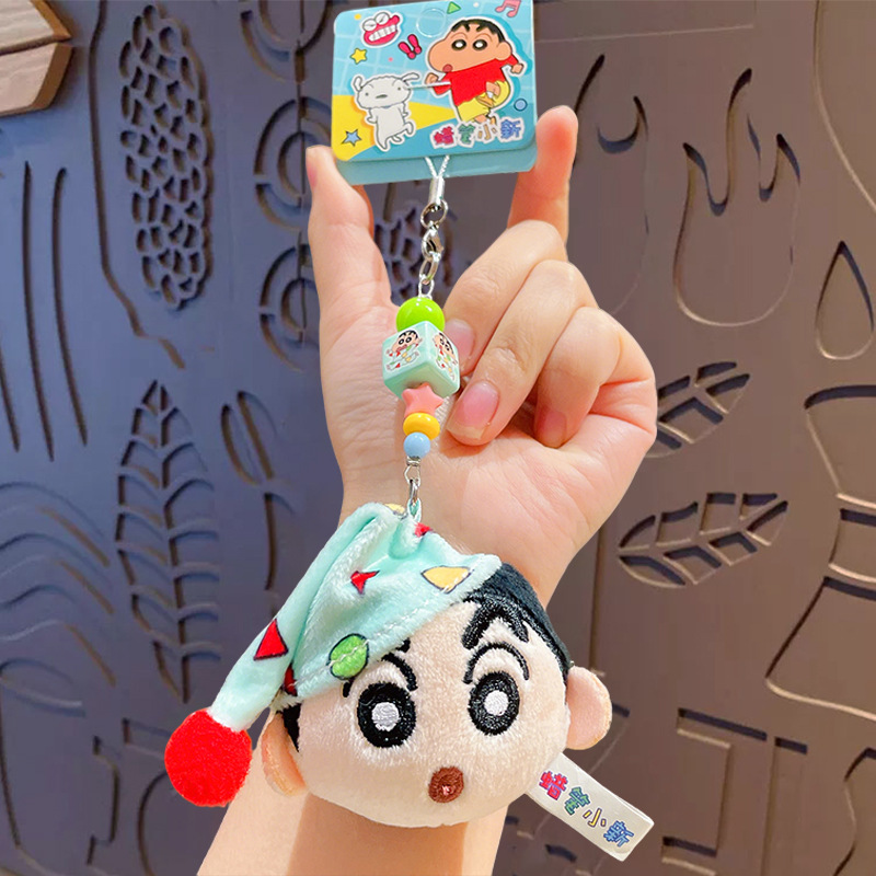 Crayon Shin-chan series mobile phone pendant fabric doll-cute Xiaoxin (Nightcap Shin-chan)