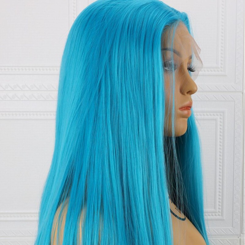 High-Temperature Synthetic Long Straight Hair Lace Front Wig Cosplay Synthetic Fiber Front Lace Wig