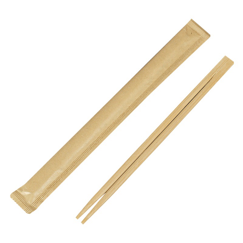 Disposable Chopsticks Four-Piece Set, Bulk Takeout Convenience Chopsticks, Restaurant, Home, Commercial Use, Round Bamboo, Individually Packaged, Hygienic Chopsticks