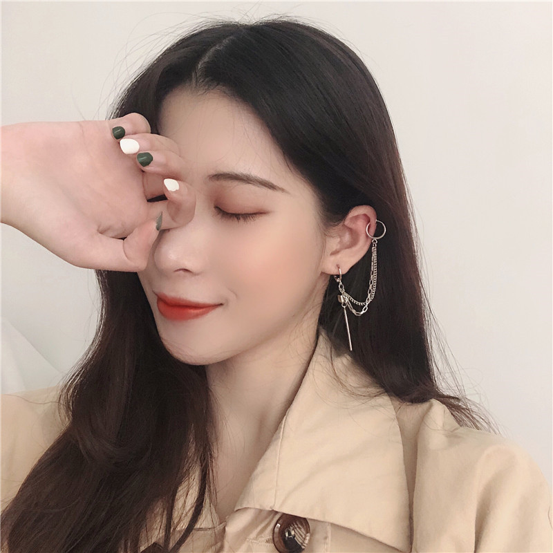 满钻天使翅膀耳夹