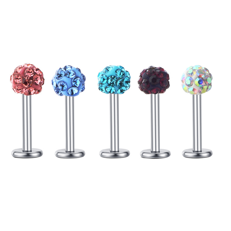 Pointed titanium steel lip stud product view