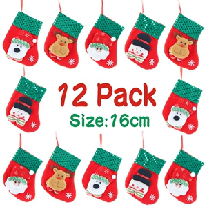 Christmas Socks Gift Bags Decorations with Various Styles for Your Home Decor