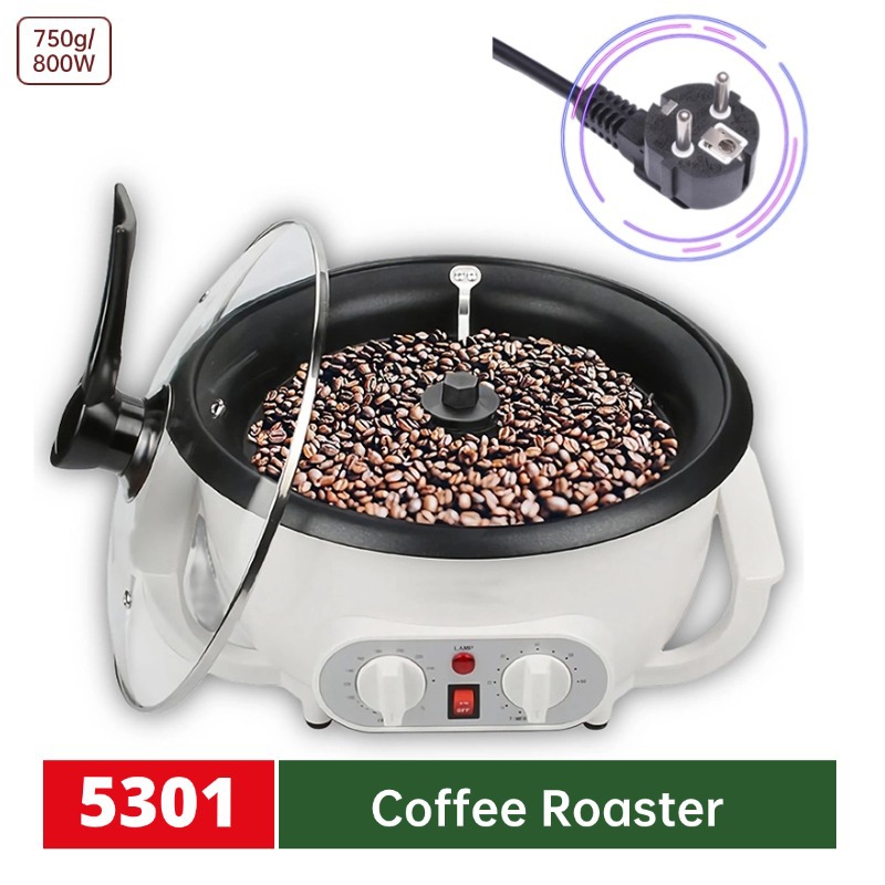 Enchufe estadounidense Coffee Roaster Tostadora de granos Máquina tostadora de café Máquina tostadora de granos de café doméstica