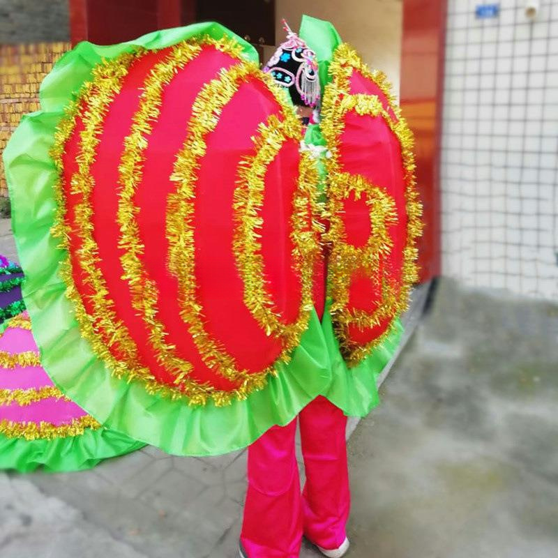 New Style Seawater Clam Shells, River Clam Shells, Flower Clam Dance, Yangko Dance, Festive Red Fire Performance Costumes and Props