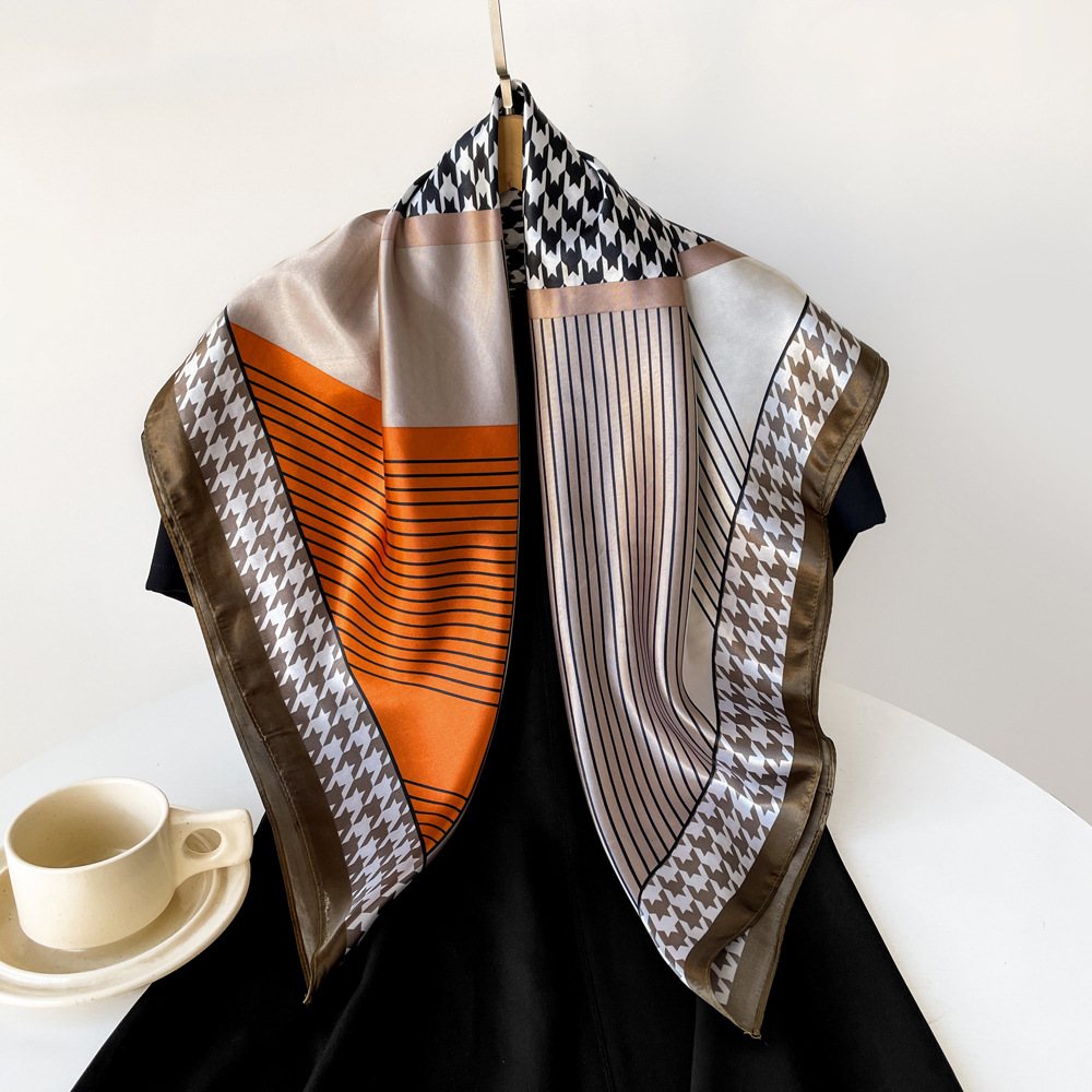 80g Weight Silk Scarf Classification Holiday, Travel Occasion Polyester Material Polka Dots, Leopard Pattern Spring&Summer Season Women's Gender Elegant, Vintage Style Style Women's Elegant Vintage Style Polka Dots Leopard Polyester Silk Scarf 20