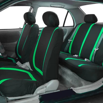 Blue Striped Full-Cover Seat Covers, Suitable — Universal seat cover