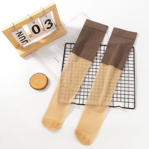 Sheer stockings for women, thin summer AC socks, warm leg cold protection knee socks, thin anti-snagging knee-high thigh socks