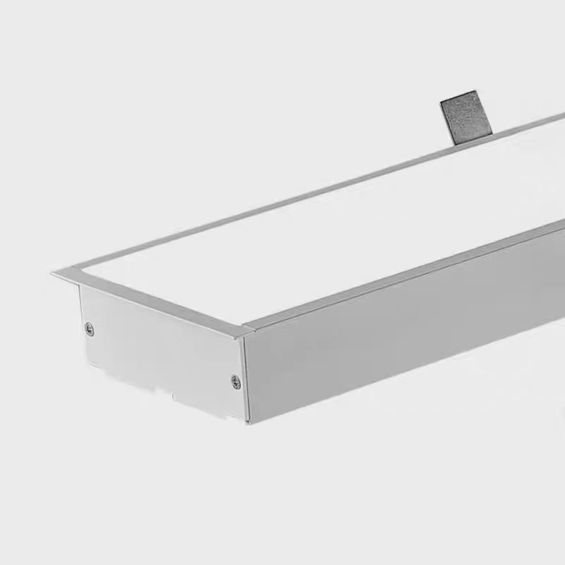 incrustado lámpara de barra sin costura empalme de aluminio ranura lámpara de barra led oficina sala de conferencias techo escondido luz de techo