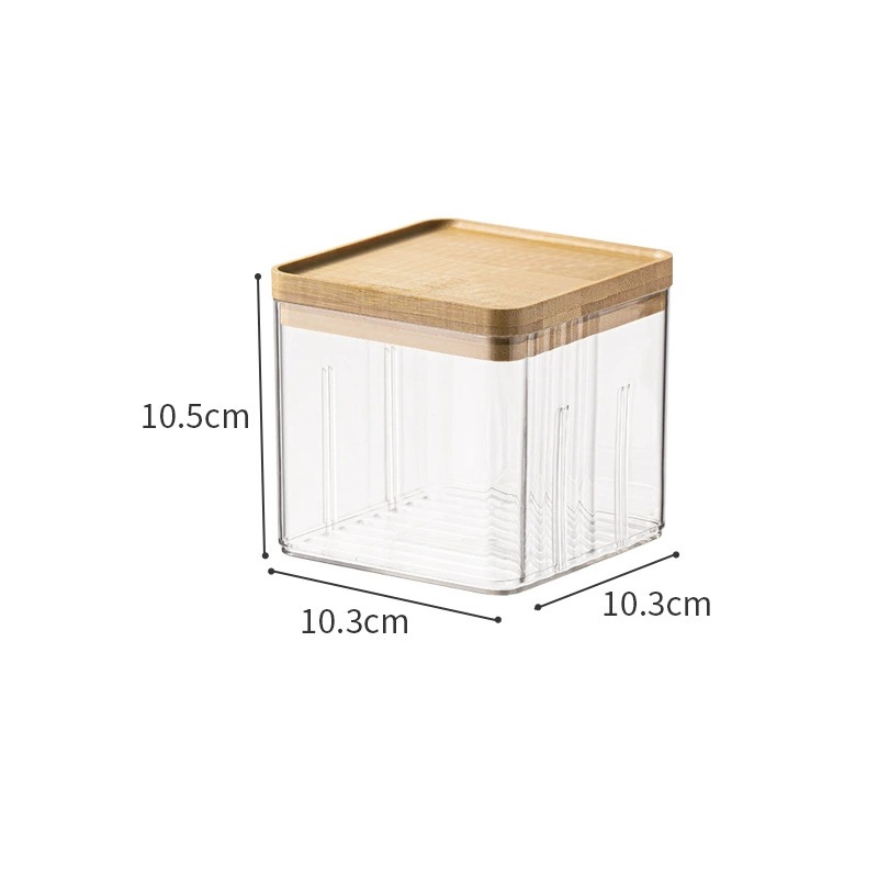 Caja de almacenamiento transparente de escritorio, cosméticos de escritorio, cepillo de maquillaje, caja de almacenamiento de madera, lápiz labial, estante de maquillaje