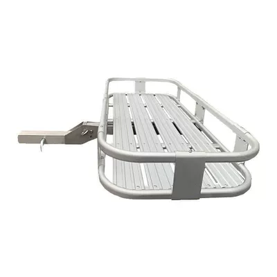 Car Folding Tail Aluminum Alloy Luggage Frame Trailer Square Luggage Rack Travel Car Tail Luggage Pet Basket (Roof box) - silver-10050cm-wide-outer-size-of-tail-basket