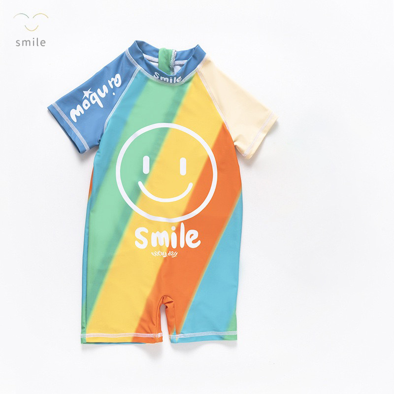 Trajes de baño para niños unidos de dibujos animados de niños lindos pantalones cortos de mangas cortas trajes de baño para niños trajes de baño para bebés