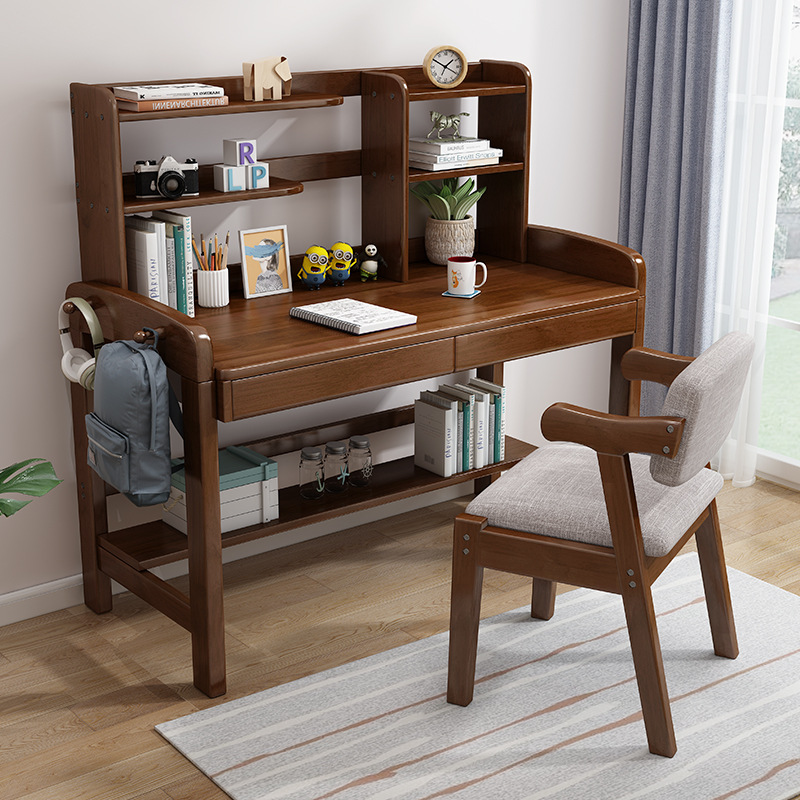 Escritorio de madera maciza simple hogar de elevación para niños Escritorio de estudio y silla estudiante escritorio de la computadora Escritorio