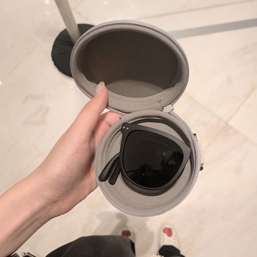 Foldable polarized sunglasses with air cushions, unisex fashion, for Xiaohongshu and influencers