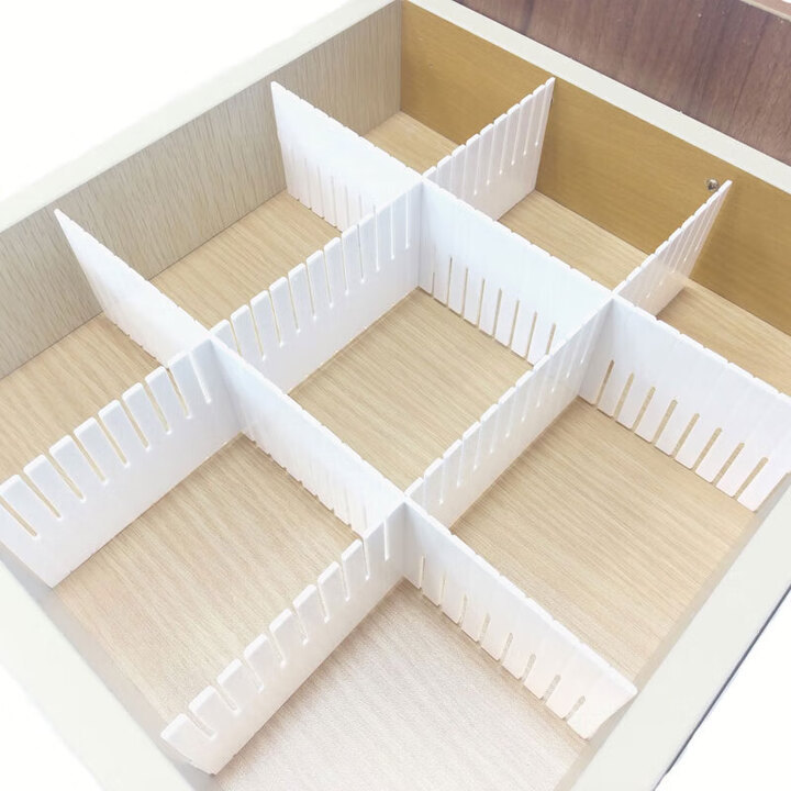 Drawer Storage Divider Plastic Partition Board Partition Underwear and Socks Storage Box Compartment Office Takeout Box