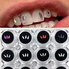 外贸产品2*6mm水滴牙钻3个/罐獠牙牙钻小瓜子水滴玻璃水钻平底