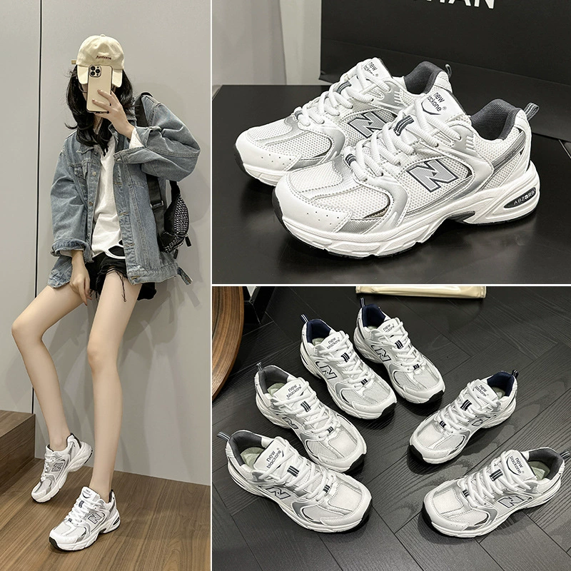 Дышащие спортивные кроссовки с 2 сетками 530, модная мужская и женская обувь