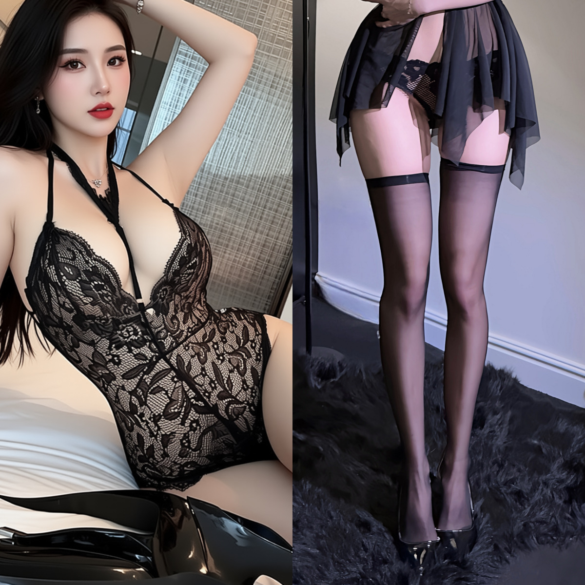 블랙+블랙 실크