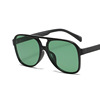 Fashionable retro brand sunglasses, glasses solar-powered for leisure hip-hop style, European style