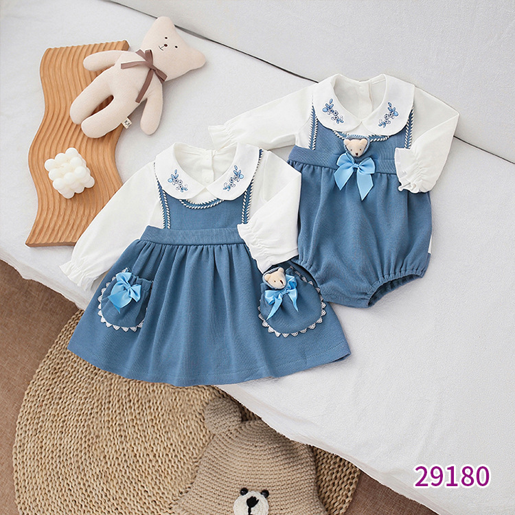 Children's Clothing Spring 2022 New Girls' Dress Casual College Style Children's Long-sleeved Princess Dress