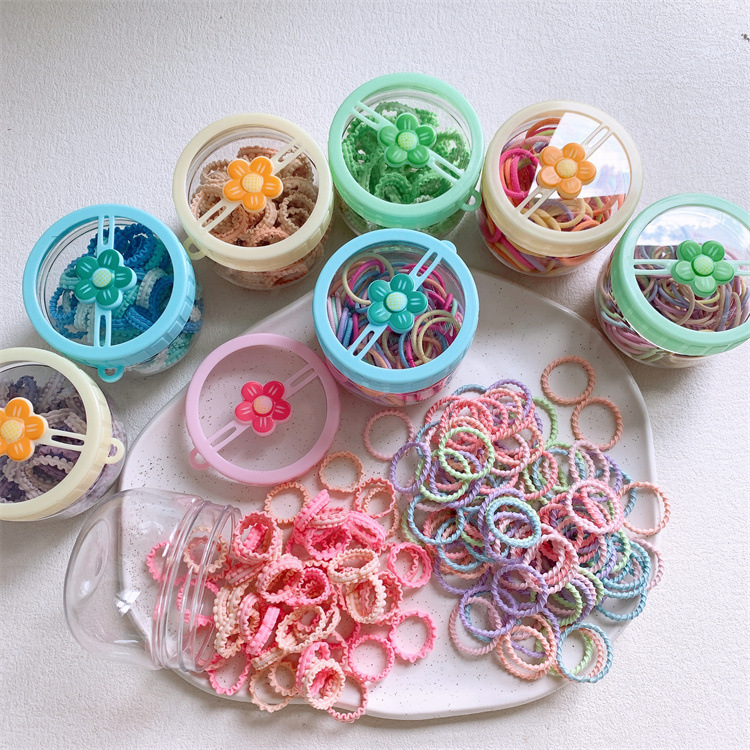 Children's Pack of Colored Ribbon Hair Bands for Girls, Hair Ties for Little Girls, Baby Hair Bands that Don't Hurt Hair, Thumb Hair Ties