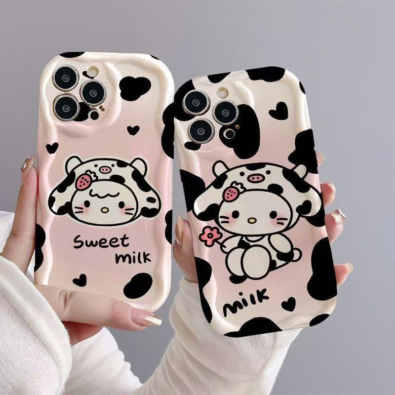 Linda vaca apta para iPhone 16pro funda para teléfono móvil Apple 15 Japón y Corea 14 niña 13promax nuevo 12x