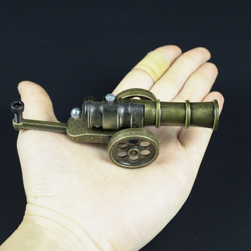 Creative Gift Italian Howitzer Mortar Metal Children's Shooting Toy with Wheeled Gun Carriage Military Model Shelf Decor